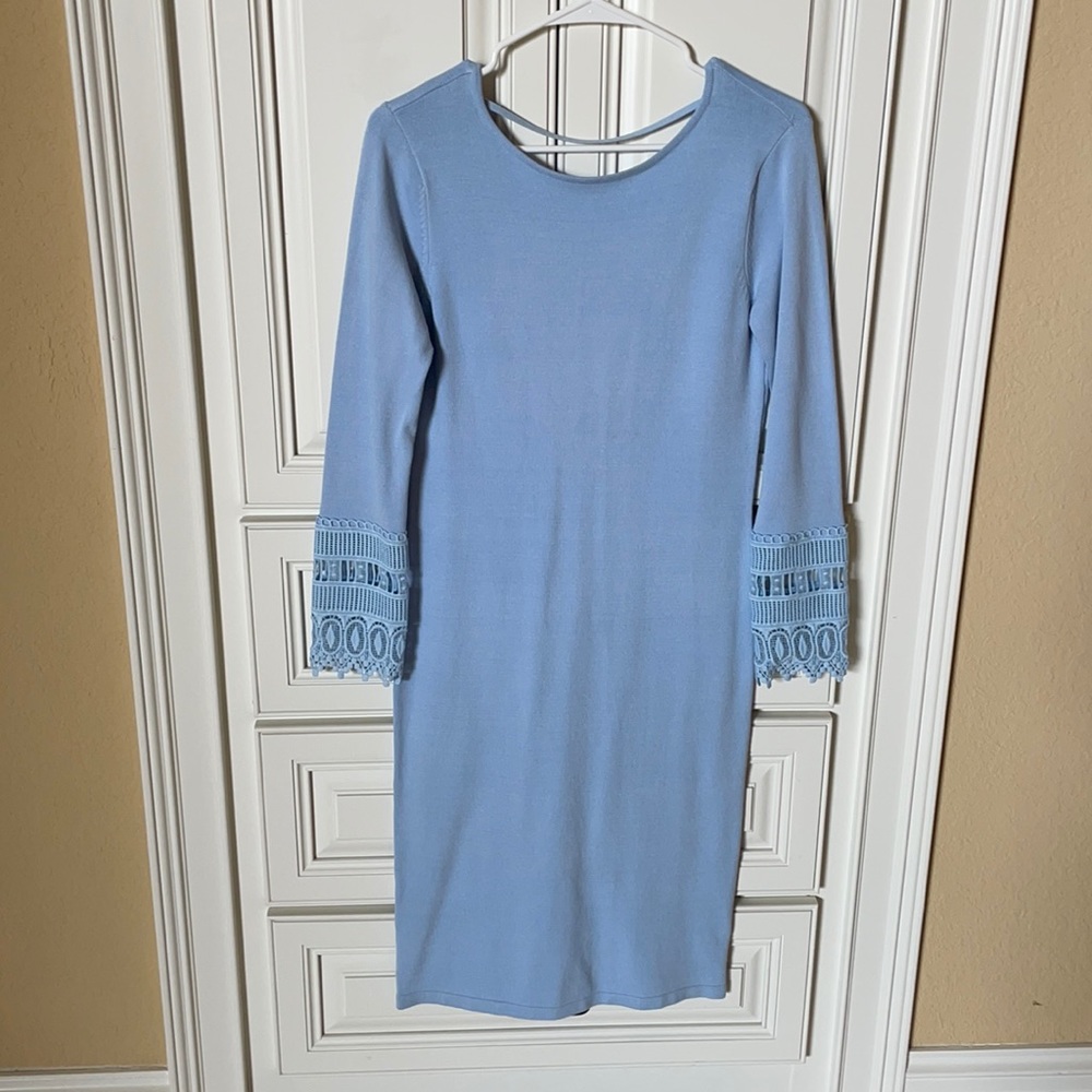 English factory blue dress